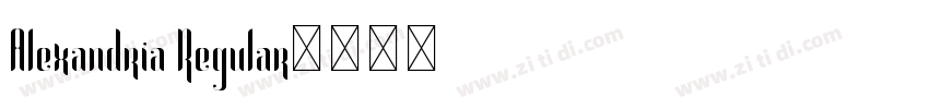 Alexandria Regular字体转换